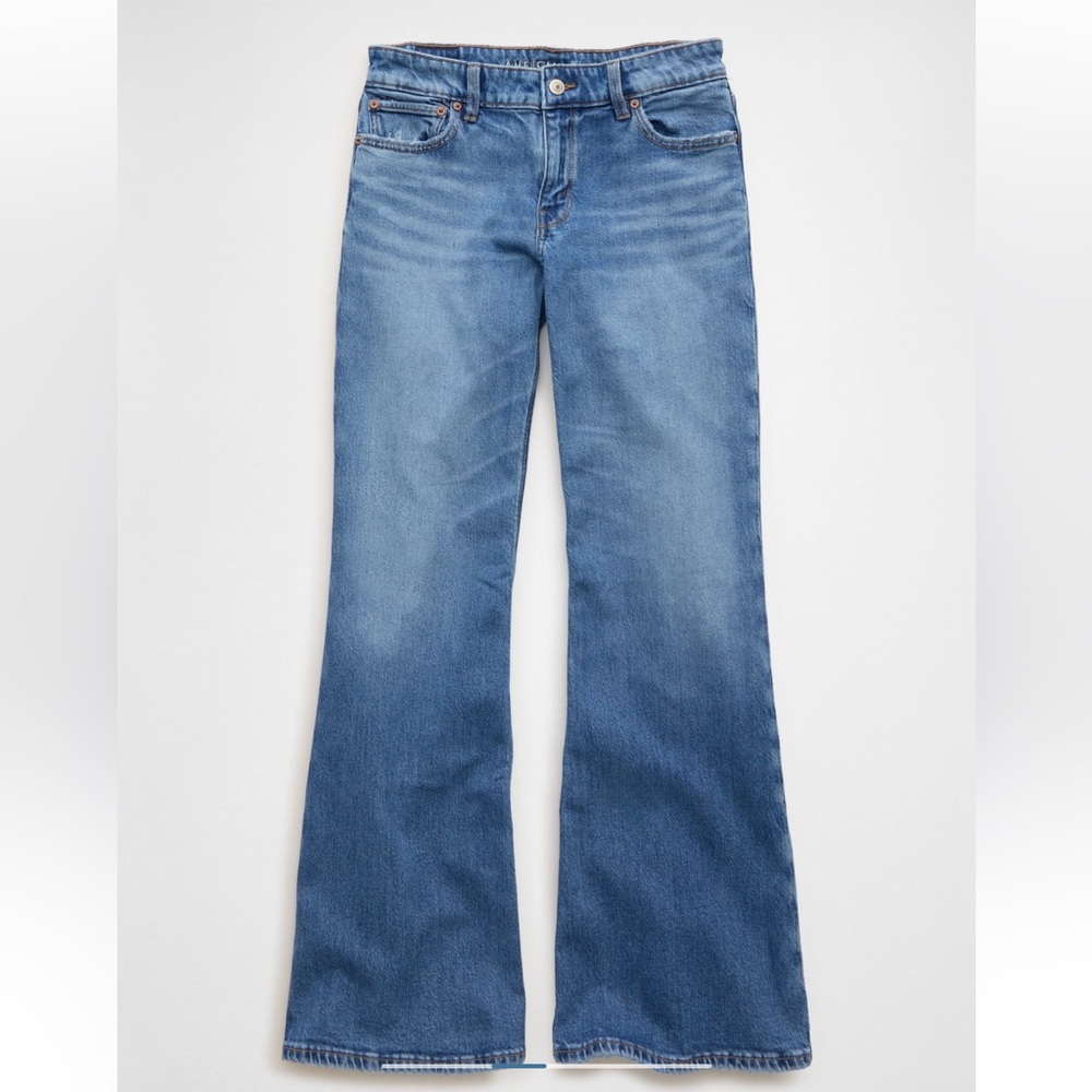 American Eagle Outfitters Light Blue Flare Jeans - Picture 3 of 12